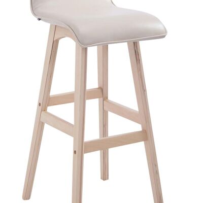 Bar stool Corneila PU natural cream 44x37x83.5 cream artificial leather Wood