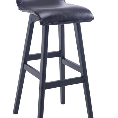 Bar stool Corneila PU black brown 44x37x83.5 brown leatherette Wood