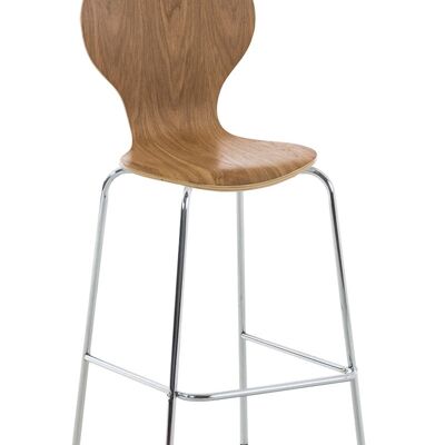 Bar stool Diego Oak 55x52x115 Oak Wood Chromed metal