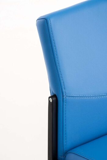 Tabouret de bar Torino B simili cuir bleu 45x43x106 simili cuir bleu acier inoxydable 5