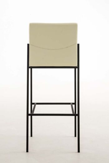 Tabouret de bar Torino B simili cuir crème 45x43x106 simili cuir crème acier inoxydable 4