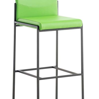 Tabouret de bar Torino B simili cuir végétal 45x43x106 simili cuir végétal inox