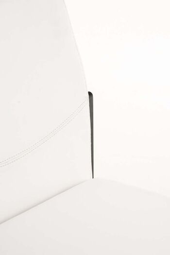 Tabouret de bar Torino B simili cuir blanc 45x43x106 simili cuir blanc acier inoxydable 6