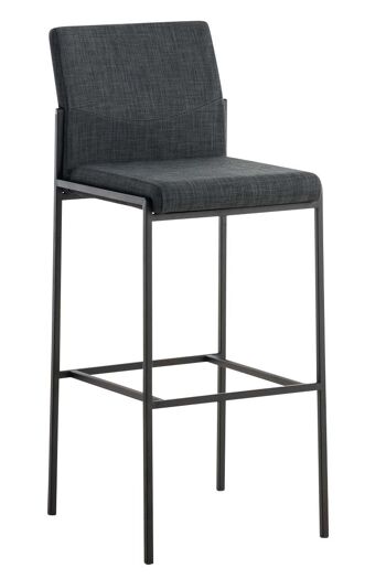 Tabouret de bar Torino B tissu gris foncé 45x43x106 gris foncé Matière acier inoxydable 1