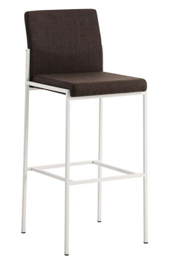 Tabouret de bar Torino W tissu marron 45x43x106 marron Matière acier inoxydable 1