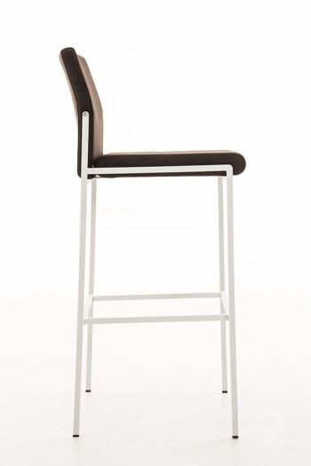 Tabouret de bar Torino W tissu marron 45x43x106 marron Matière acier inoxydable 3