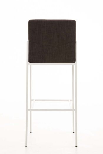 Tabouret de bar Torino W tissu marron 45x43x106 marron Matière acier inoxydable 4