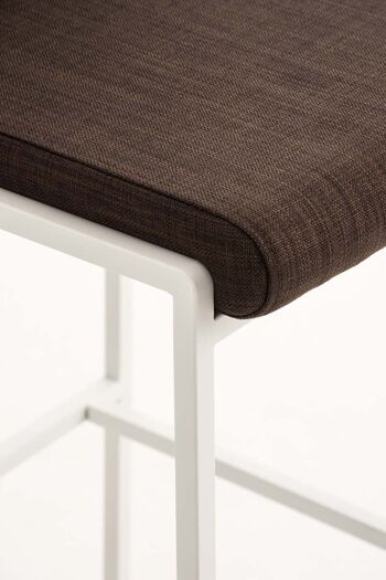 Tabouret de bar Torino W tissu marron 45x43x106 marron Matière acier inoxydable 7