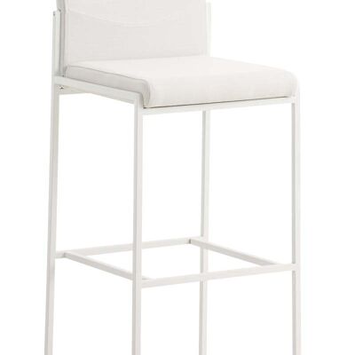 Bar stool Torino W fabric white 45x43x106 white Material stainless steel