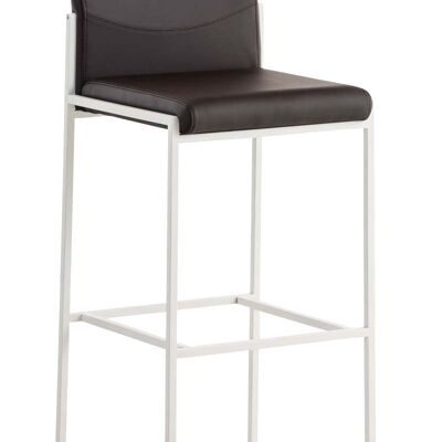 Torino W tabouret de bar en cuir artificiel marron 45x43x106 cuir artificiel marron acier inoxydable