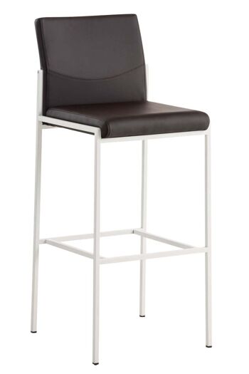 Torino W tabouret de bar en cuir artificiel marron 45x43x106 cuir artificiel marron acier inoxydable 1