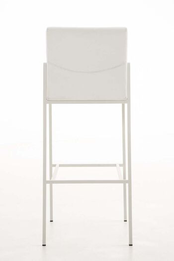 Torino W tabouret de bar en cuir artificiel blanc 45x43x106 cuir artificiel blanc acier inoxydable 4