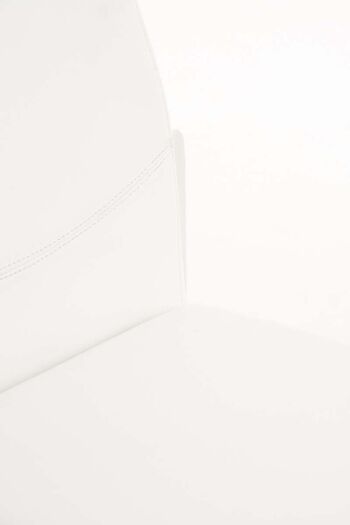 Torino W tabouret de bar en cuir artificiel blanc 45x43x106 cuir artificiel blanc acier inoxydable 6