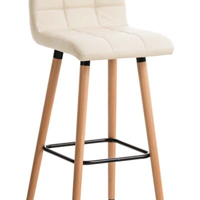 Lincoln leatherette bar stool cream 49x42x94 cream leatherette Wood