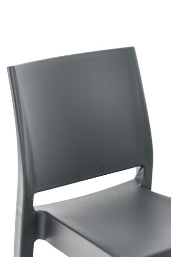 Tabouret de bar Maya gris foncé 51x45x105 plastique gris foncé plastique 4