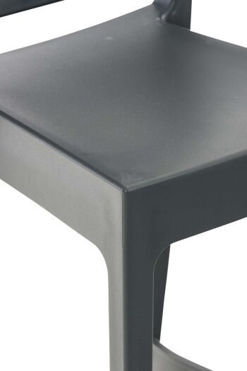 Tabouret de bar Maya gris foncé 51x45x105 plastique gris foncé plastique 5