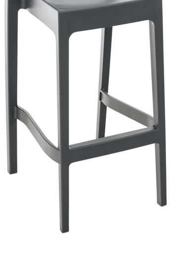 Tabouret de bar Maya gris foncé 51x45x105 plastique gris foncé plastique 6