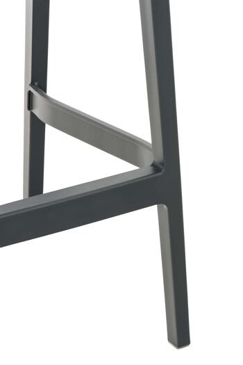 Tabouret de bar Maya gris foncé 51x45x105 plastique gris foncé plastique 7