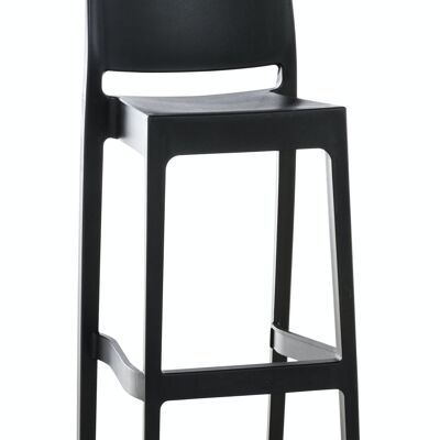 Sgabello da bar Maya nero 51x45x105 plastica nera plastica