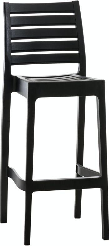 Tabouret de bar Ares noir 51x45x105 plastique noir plastique 1