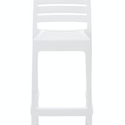 Ares sgabello bar bianco 51x45x105 plastica plastica bianca