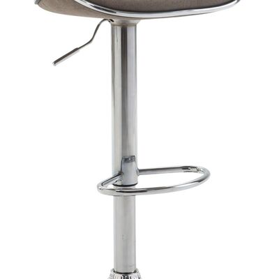 Bar stool Shanghai fabric chrome taupe 45x45x71 taupe Material Chromed metal