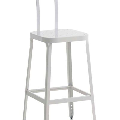 Taburete de bar Easton blanco 45x44x109 metal blanco metal