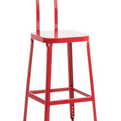 Easton bar stool red 45x44x109 red metal metal