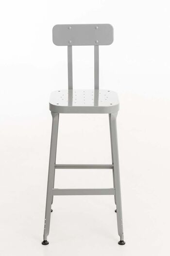 Tabouret de bar Easton métal argenté 45x44x109 métal argenté 2