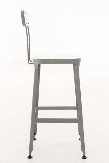 Tabouret de bar Easton métal argenté 45x44x109 métal argenté 3