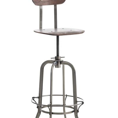 Bar stool Mattes silver 50x50x106 silver metal metal