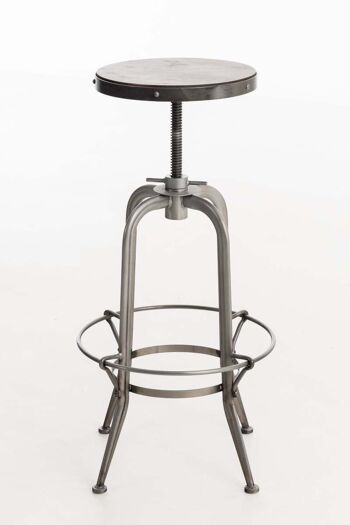 Tabouret de bar Lasse argent 50x50x72 métal argenté métal 2