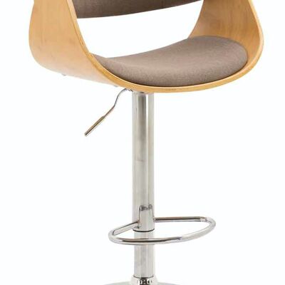 Bar stool Callao fabric Natura natural/taupe colored 50x58x90 natural/taupe colored Material metal