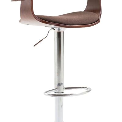 Tabouret de bar Bogota tissu Café café/marron 46x48x86 café/marron Matière Métal chromé