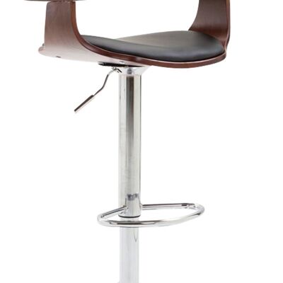 Bogota Coffee bar stool coffee/black 46x48x86 coffee/black artificial leather Chromed metal