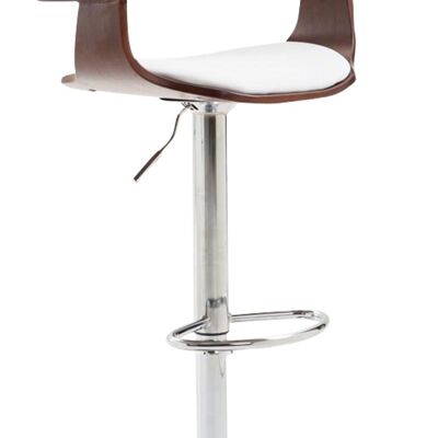 Bogota Coffee bar stool coffee/white 46x48x86 coffee/white artificial leather Chromed metal