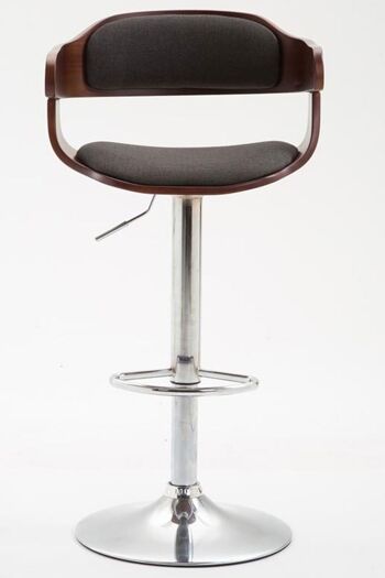 Tabouret de bar Bogota tissu Café café/gris foncé 46x48x86 café/gris foncé Matière Métal chromé 2