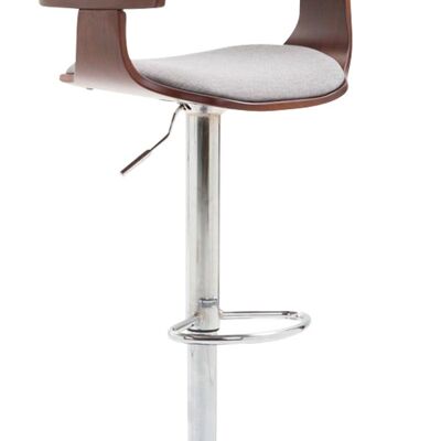 Bar stool Bogota fabric Coffee coffee/grey 46x48x86 coffee/grey Material Chromed metal