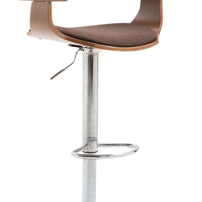 Bogota fabric walnut walnut/brown bar stool 46x48x86 walnut/brown Material Chromed metal