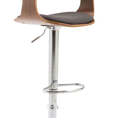 Bogota fabric walnut/dark gray bar stool 46x48x86 walnut/dark gray Material Chromed metal