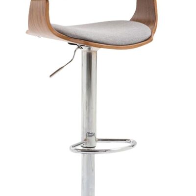 Bogota fabric walnut walnut/grey bar stool 46x48x86 walnut/grey Material Chromed metal