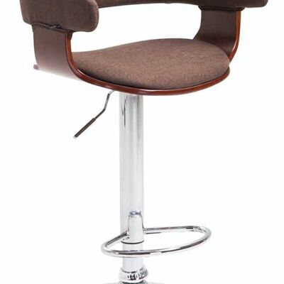 Tabouret de bar Natal tissu Coffee café/marron 46x48x86 café/marron Matière Métal chromé