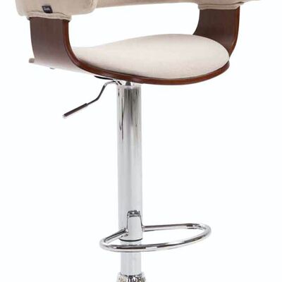 Bar stool Natal fabric Coffee coffee/cream 46x48x86 coffee/cream Material Chromed metal