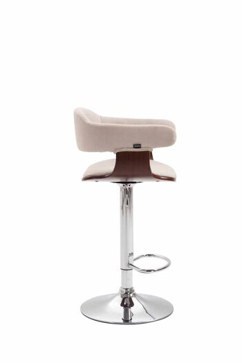 Tabouret de bar Natal tissu Café café/crème 46x48x86 café/crème Matière Métal chromé 3