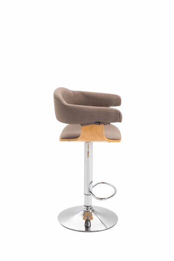 Tabouret de bar Natal tissu Natura naturel/taupe 46x48x86 naturel/taupe Matière Métal chromé 3