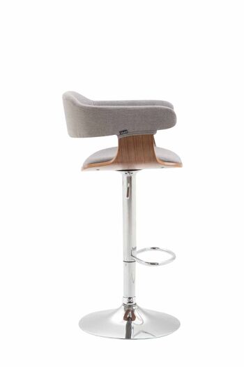 Tabouret de bar Natal tissu noyer noyer/gris 46x48x86 noyer/gris Matière Métal chromé 3