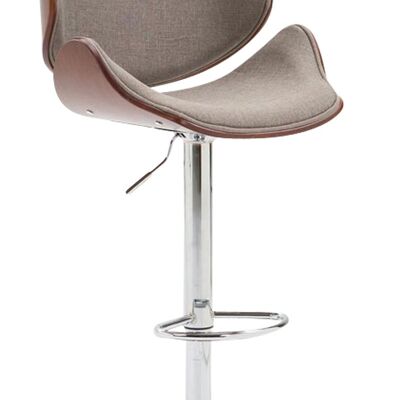 Bar stool Belem fabric Coffee coffee/taupe 50x52x95 coffee/taupe Material Chromed metal