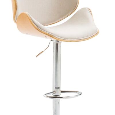 Bar stool Belem fabric Natura natural/cream 50x52x95 natural/cream Material Chromed metal