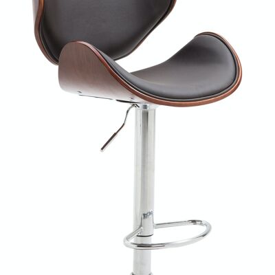 Bar stool Recife Coffee coffee/brown 46x48x86 coffee/brown artificial leather Chromed metal