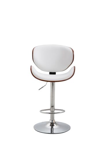 Tabouret de bar Recife Coffee café/blanc 46x48x86 café/cuir artificiel blanc Métal chromé 3